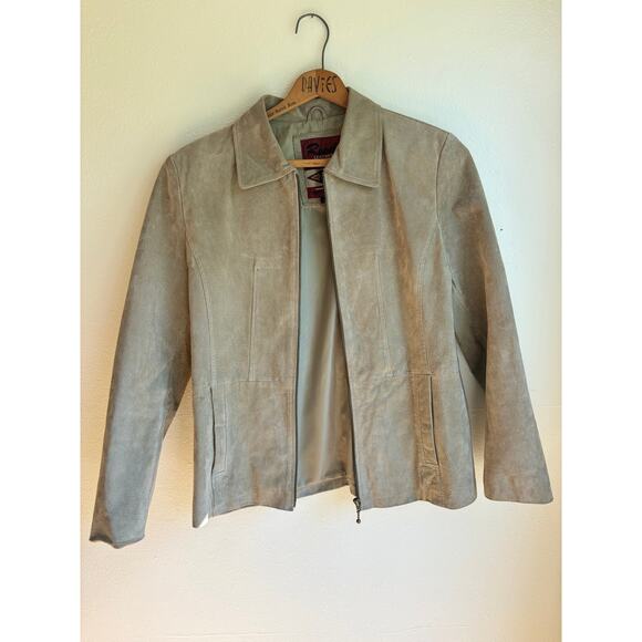 Reed Leather Sportswear Womens Leather Sport Coat Jacket Sage Green Size Medium - Picture 2 of 9